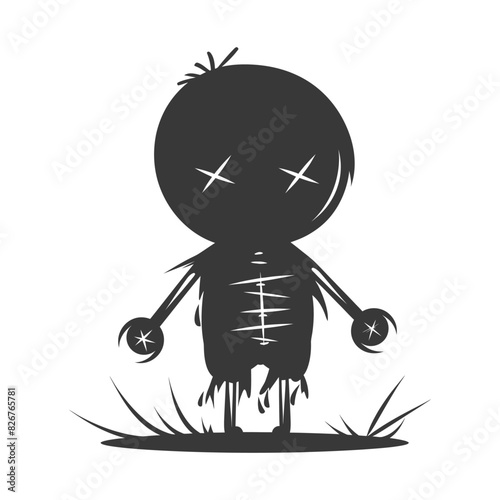 Silhouette voodoo doll black color only