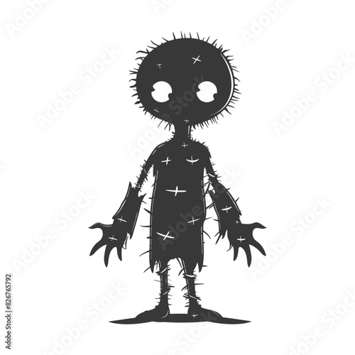 Silhouette voodoo doll black color only