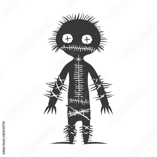 Silhouette voodoo doll black color only
