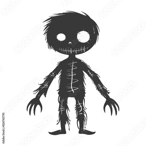 Silhouette voodoo doll black color only