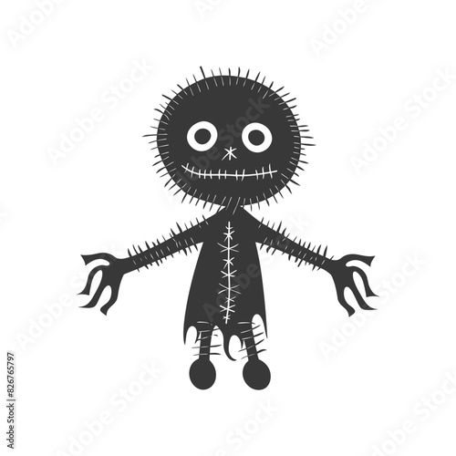 Silhouette voodoo doll black color only