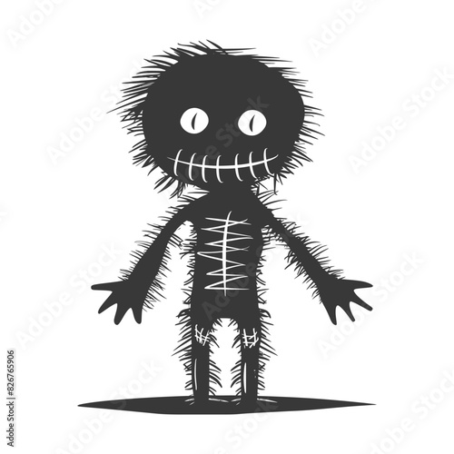 Silhouette voodoo doll black color only