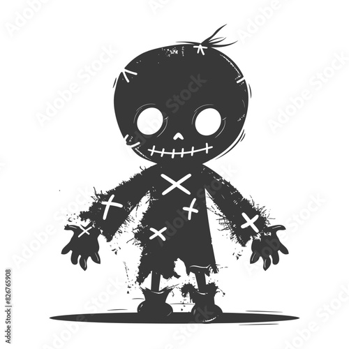 Silhouette voodoo doll black color only
