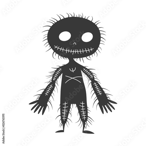 Silhouette voodoo doll black color only