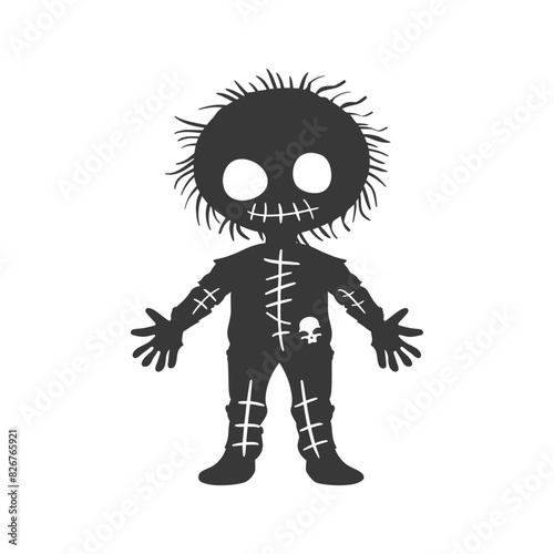 Silhouette voodoo doll black color only
