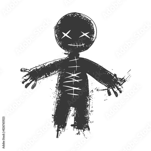 Silhouette voodoo doll black color only