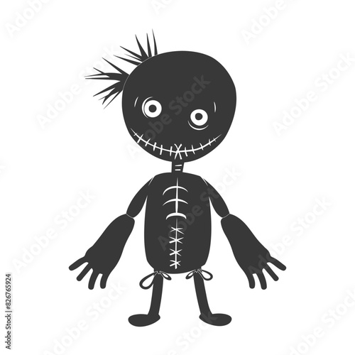Silhouette voodoo doll black color only