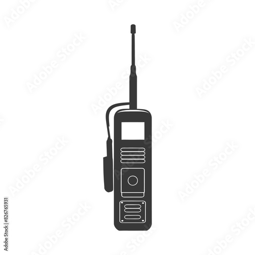 Silhouette Walkie talkie black color only