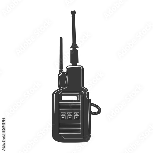 Silhouette Walkie talkie black color only