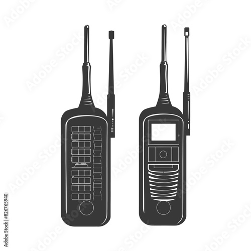 Silhouette Walkie talkie black color only