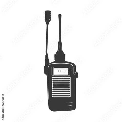 Silhouette Walkie talkie black color only