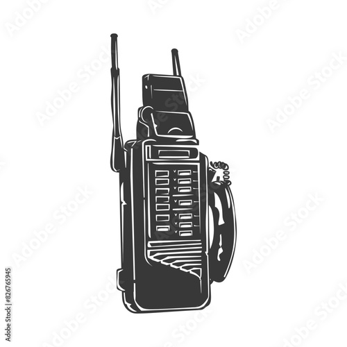 Silhouette Walkie talkie black color only