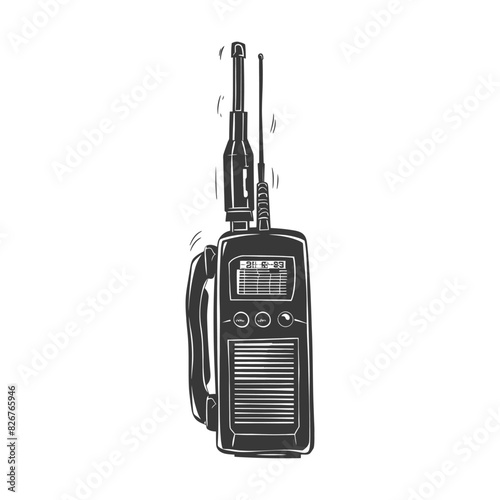 Silhouette Walkie talkie black color only