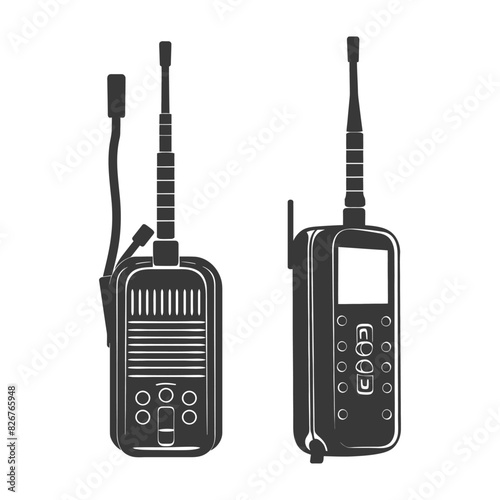 Silhouette Walkie talkie black color only
