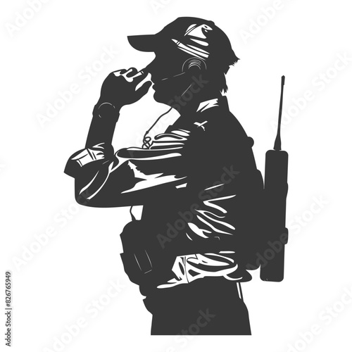 Silhouette Walkie talkie black color only
