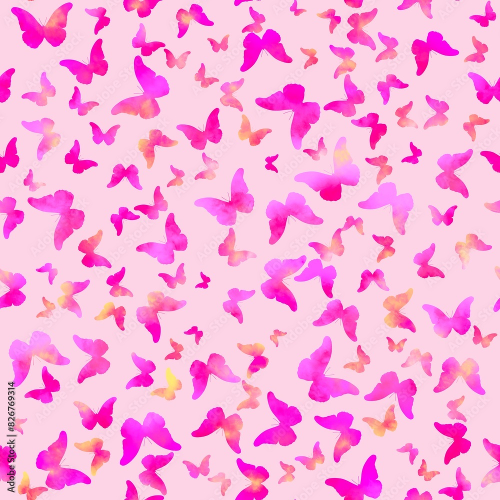 Gradients animals seamless butterfly pattern for fabrics and linens and wrapping Gradients animals seamless butterfly pattern for fabrics and linens and wrapping