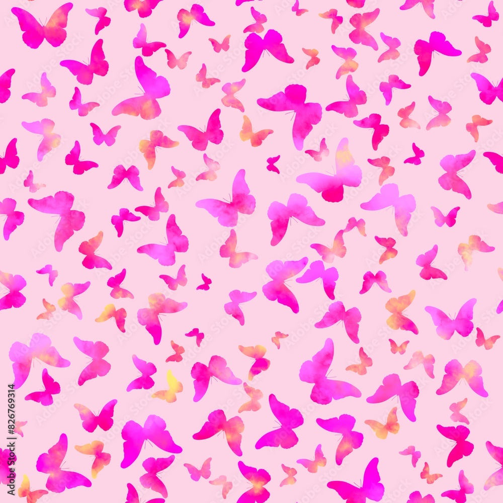 Gradients animals seamless butterfly pattern for fabrics and linens and wrapping