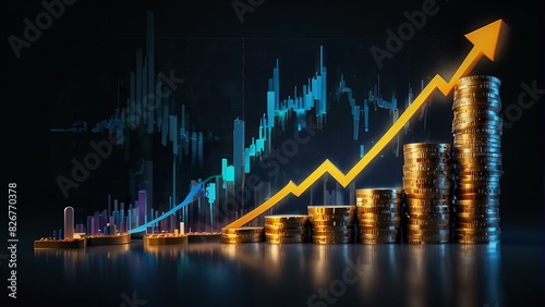 Grow,graph,stock market,trading