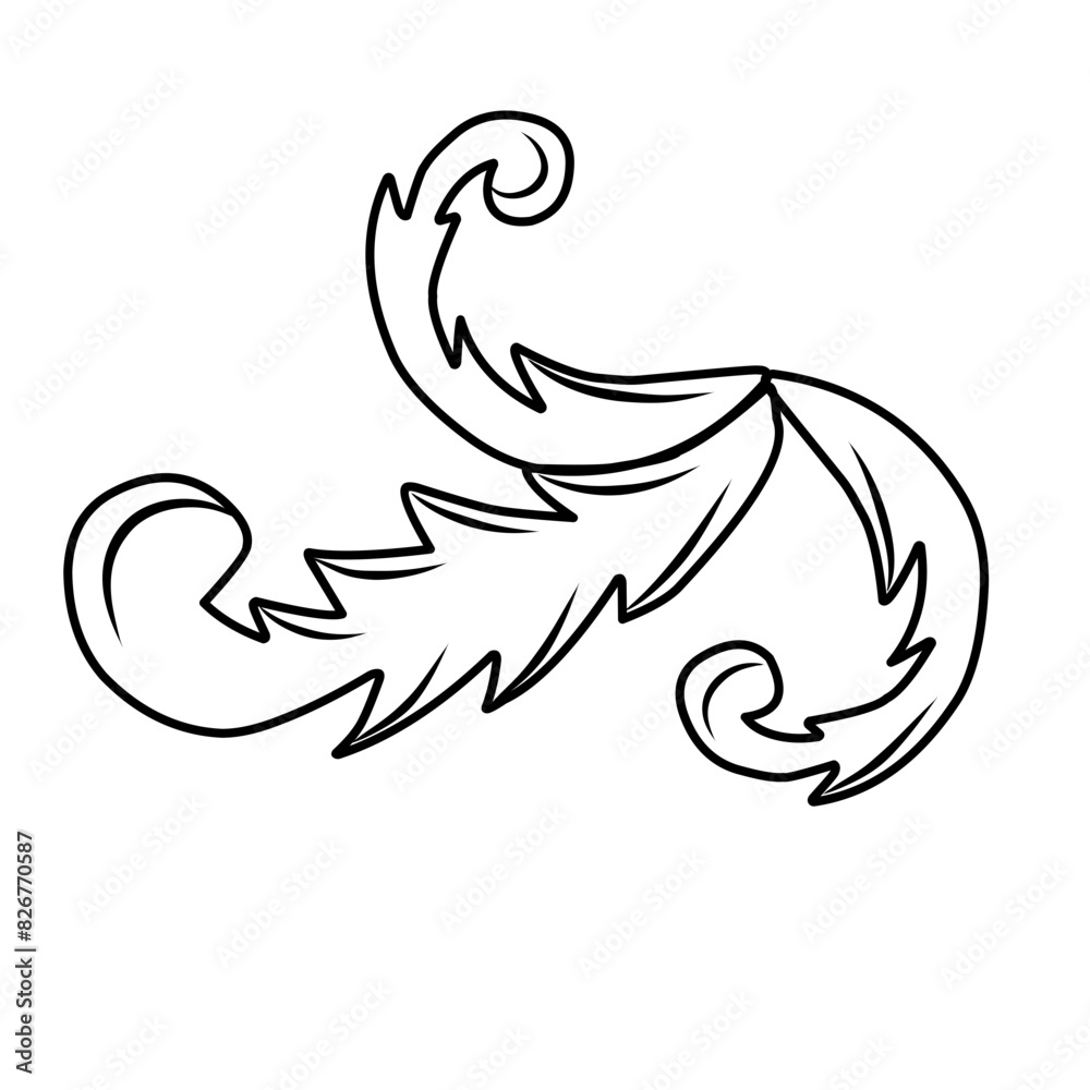 Naklejka premium vintage baroque ornament