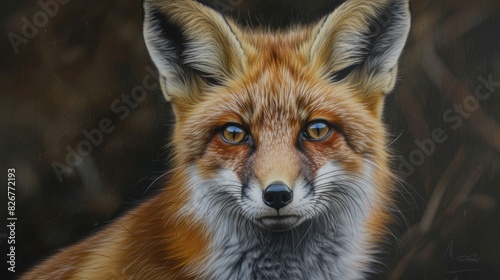 Close up of a young male red fox