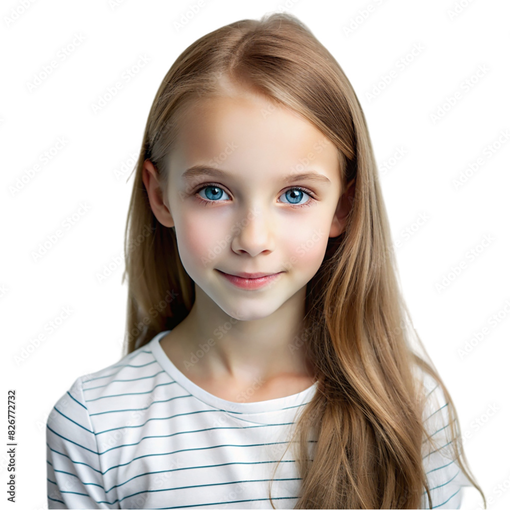 portrait girl Isolated on transparent background portrait girl Isolated on transparent background