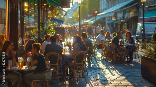 Parisians and Tourists Delight in Food and Drinks © mattegg