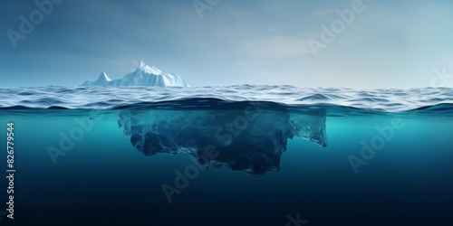 Antarctic sea iceberg Generative AI © Valentine