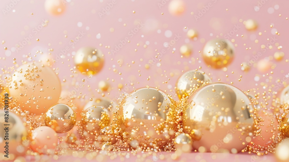 A gold glittery background with a lot of small gold circles A gold glittery background with a lot of small gold circles
