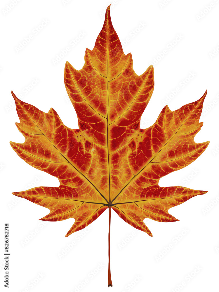Fototapeta premium Isolated PNG Autumn Maple, GENERATIVE AI