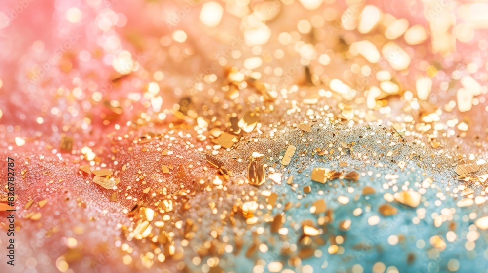 A colorful background with gold glitter on it A colorful background with gold glitter on it