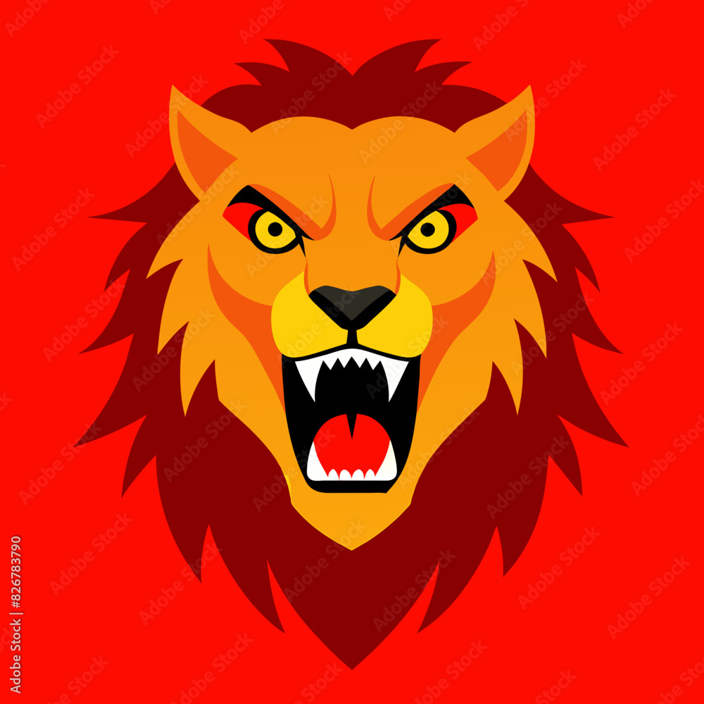 lion head vector silhouette illustration lion head vector silhouette illustration