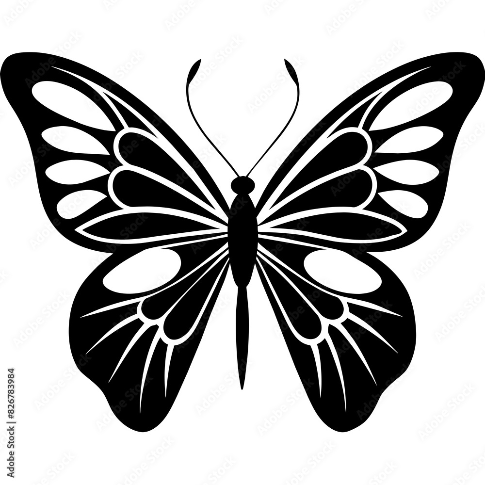 elegant butterfly vector silhouette illustration elegant butterfly vector silhouette illustration