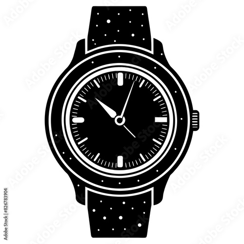  hand watch vector silhouette illustration