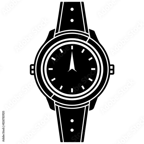  hand watch vector silhouette illustration