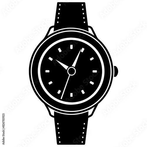  hand watch vector silhouette illustration