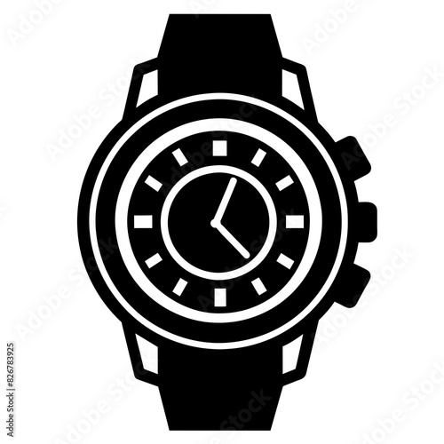  hand watch vector silhouette illustration