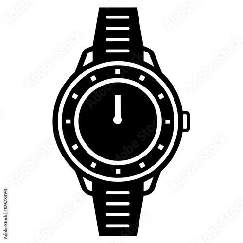  hand watch vector silhouette illustration