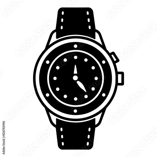  hand watch vector silhouette illustration
