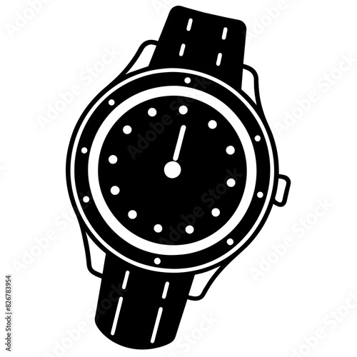 hand watch vector silhouette illustration