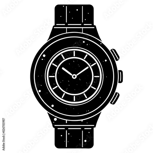 hand watch vector silhouette illustration