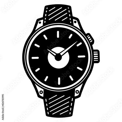 hand watch vector silhouette illustration