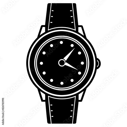  hand watch vector silhouette illustration