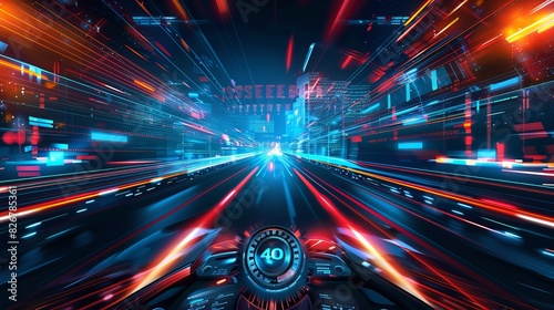 High-Speed Interface Background for Racing Games
