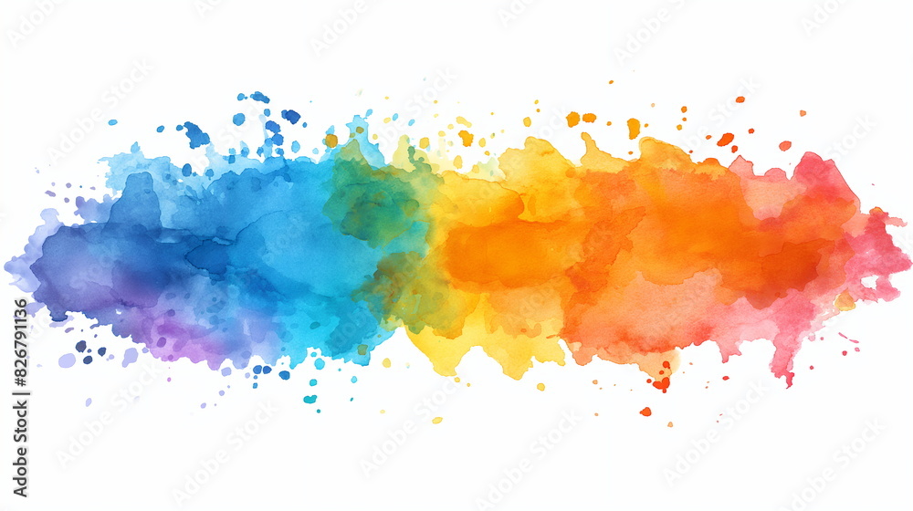 A vibrant splash of watercolor paints blending together in an array of rainbow colors, creating an artistic and dynamic expression of creativity A vibrant splash of watercolor paints blending together in an array of rainbow colors, creating an artistic and dynamic expression of creativity