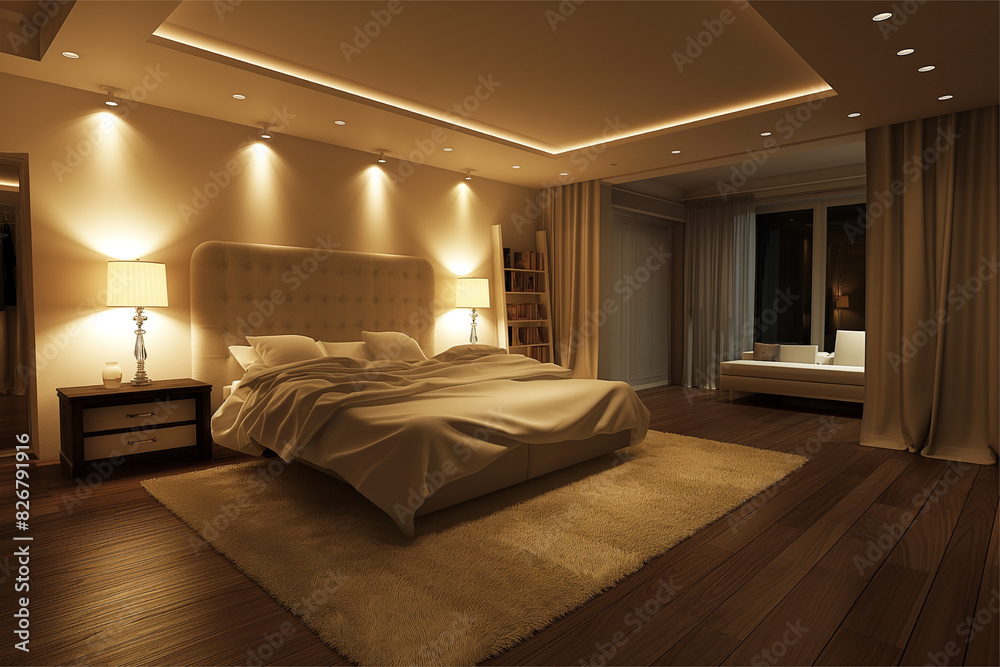 The room interior has a minimalist and modern design The room interior has a minimalist and modern design