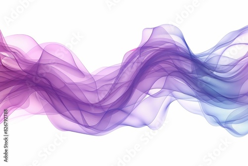 Purple and blue smoke waves represent DNA’s dynamic nature and the fluid transmission of genetic information photo
