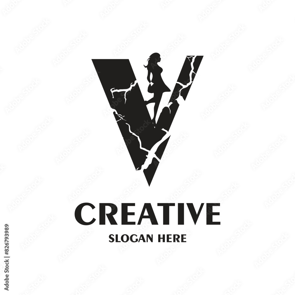 Letter logo design simple concept Premium Vector