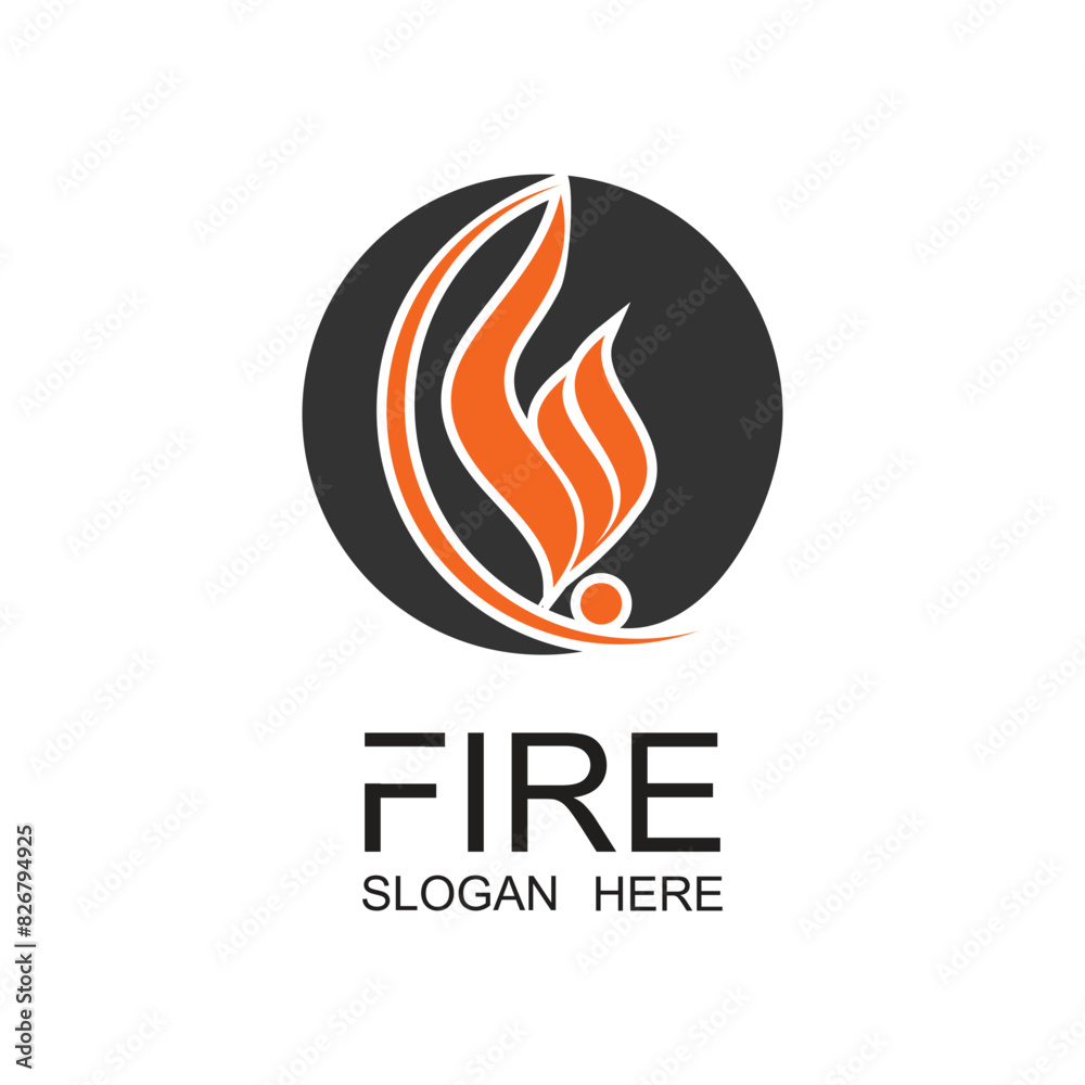 Fire logo design simple concept Premium Vector Fire logo design simple concept Premium Vector