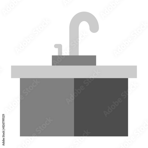 Sink Flat Icon Design