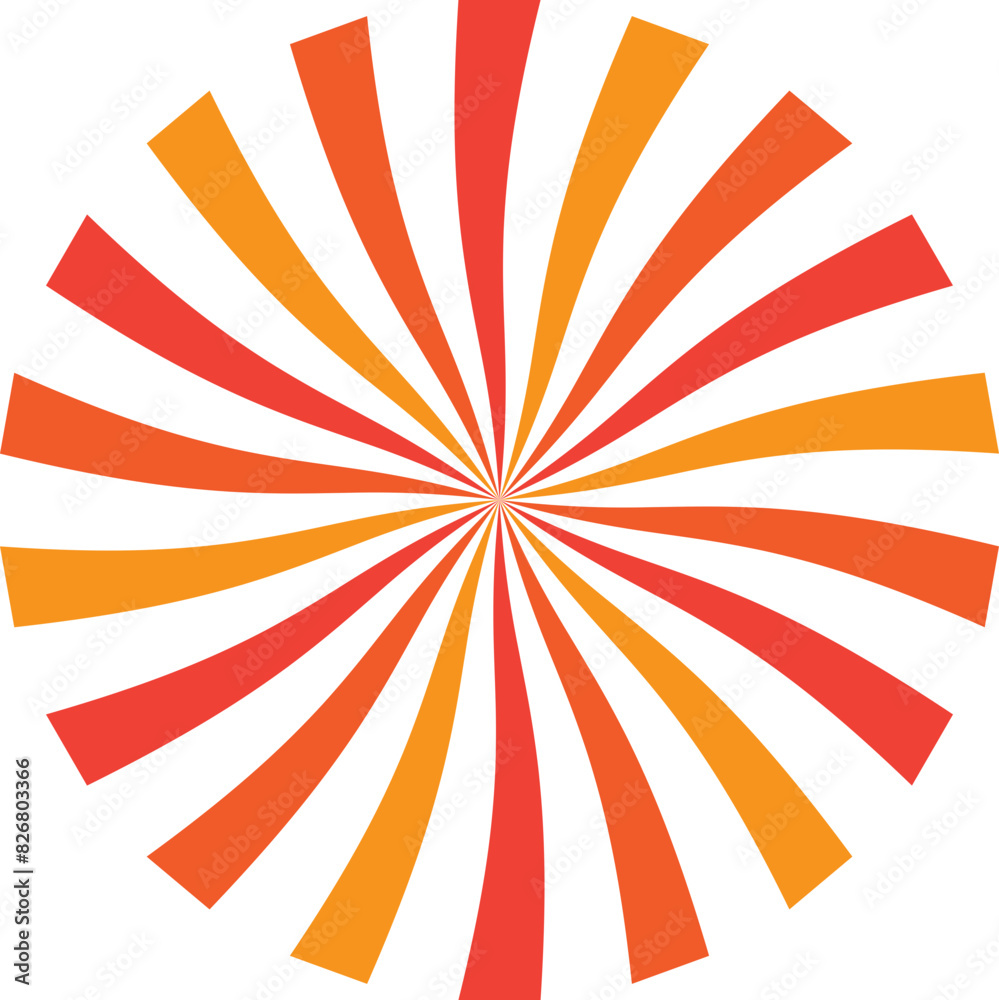 Fototapeta premium Retro stripe starburst